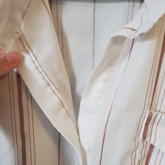 White Blouse with red stripes - Picture 3 of 7